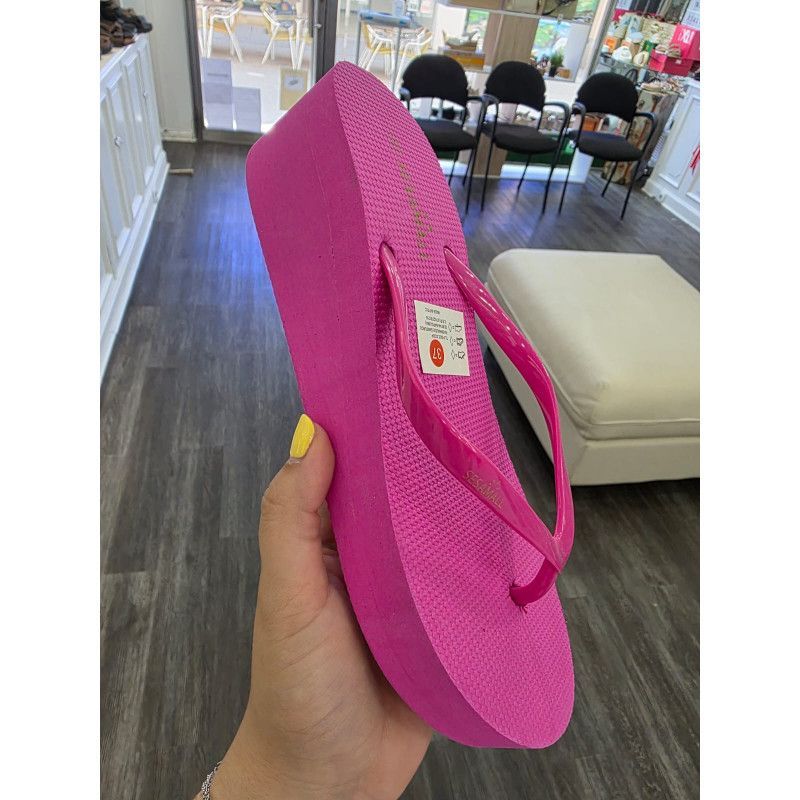 CHANCLA CON CUÑA ROSA