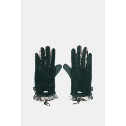 Guantes de terciopelo kaki