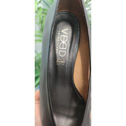 Zapato de salón negro con puntera cuadrada – Tacón 5 cm