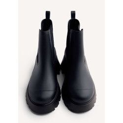 Botas de agua negras para mujer