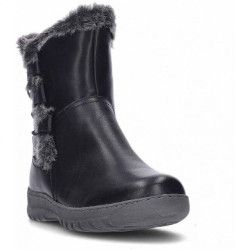 BOTA IMPERMEABLE DE PIEL NEGRO