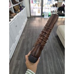 Cópia de BOTA ALTA DE PIEL CON ELÁSTICO NEGRO