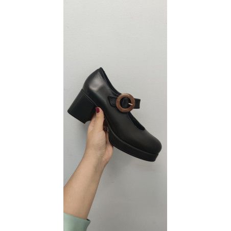 Cópia de Cópia de Cópia de VALERIAS - MERCEDITAS PIEL NEGRO CON TACÓN