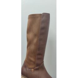 BOTA CUERO ANCHA MUJER PIEL