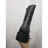 VALERIAS - BOTA PIEL MILITAR NEGRA