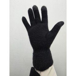 Guante dorso piel y lana