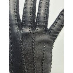 Guante dorso piel y lana