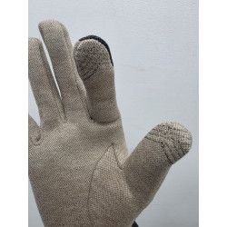 GUANTE PUNTO OJO PERDIZ. VOLANTE GRIS