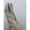 GUANTE PUNTO OJO PERDIZ. VOLANTE BEIGE
