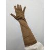 GUANTE PUNTO POLIAMIDA. LISO. SUE CAMEL