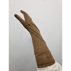 GUANTE PUNTO POLIAMIDA. LISO. SUE CAMEL