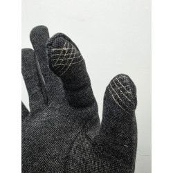 GUANTE PUNTO OJO PERDIZ. PUÑO PEL GRIS