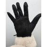 GUANTE PUNTO SUEDE. PUÑO PELO. NEGRO