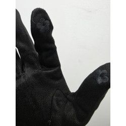 GUANTE PUNTO SUEDE. PUÑO PELO. NEGRO