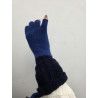 MITÓN LANA Y ANGORA. BICOLOR. PUÑO MARINO