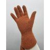 Guante dorso piel y lana ANGORA. TERRACOTA