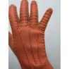 Guante dorso piel y lana ANGORA. TERRACOTA