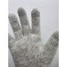 Guante dorso piel y lana ANGORA. GRIS