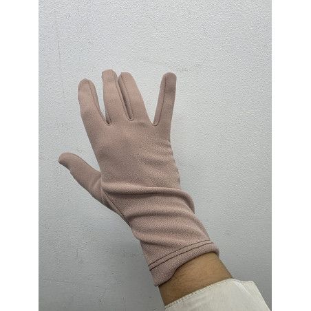 GUANTE PUNTO POLIAMIDA. LISO. NUDE