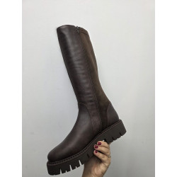 BOTA ALTA GEMELO ANCHO CHOCOLATE 2350