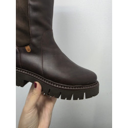 BOTA ALTA GEMELO ANCHO CHOCOLATE 2350