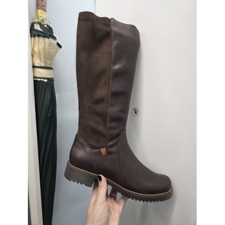 Cópia de BOTA CUERO ANCHA MUJER PIEL