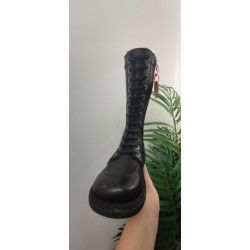 Botas Kickers de Piel Alta: Estilo Boxeadora en Negro, Comodidad y Elegancia en Talla Normal con Plantilla de Gel