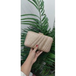 BOLSO DRAPEADO DORADO