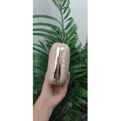 BOLSO DRAPEADO DORADO