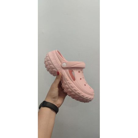 CHANCLA ROSA CON PLATAFORMA