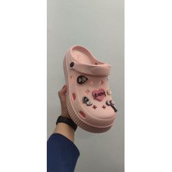 CHANCLA ABALORIOS ROSA