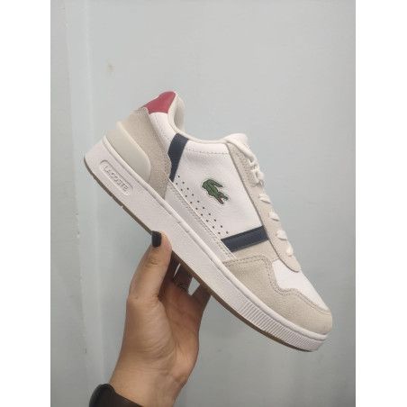 DEPORTIVA PIEL BEIGE/ROJA/BLANCO