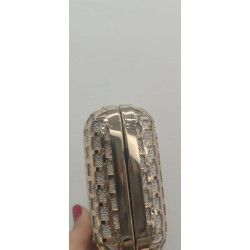 BOLSO DRAPEADO DORADO y plata