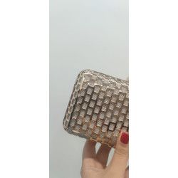 BOLSO DRAPEADO DORADO y plata
