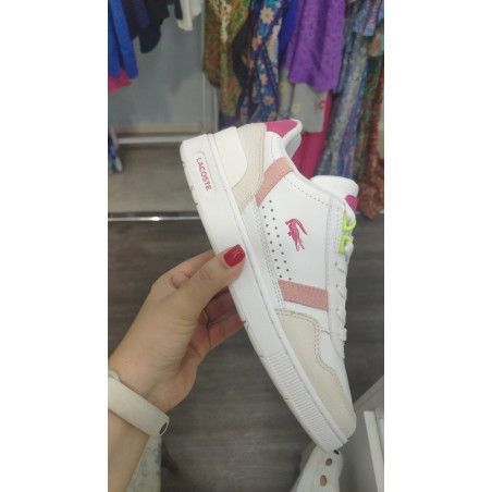 DEPORTIVA LACOSTE T-CLIP rosita