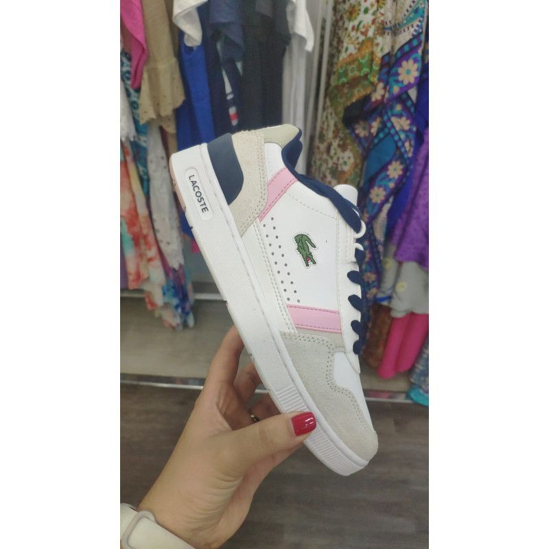 DEPORTIVA LACOSTE T-CLIP azul pastel