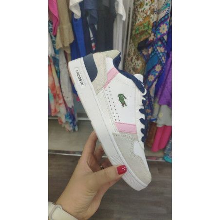 DEPORTIVA LACOSTE T-CLIP azul pastel