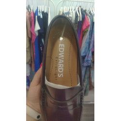 MOCASÍN PIEL BURDEOS