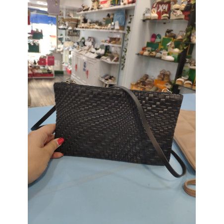 BANDOLERA PIEL NEGRO