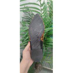 Manoletina Negro/ Leopardo con tira