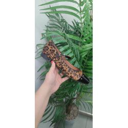 Cópia de Manoletina Negro/ Leopardo con tira