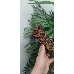 Cópia de Manoletina Negro/ Leopardo con tira
