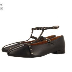 Cópia de Cópia de Manoletina Negro/ Leopardo con tira