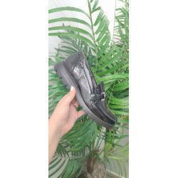 MOCASÍN CHAROL - FLUCHOS HEBILLA PLOMO