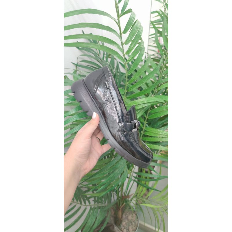 MOCASÍN CHAROL - FLUCHOS HEBILLA PLOMO