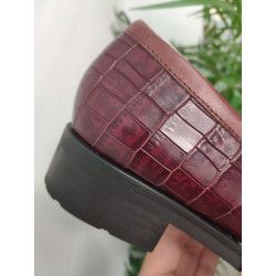 MOCASÍN BURDEOS PIEL - PITILLOS