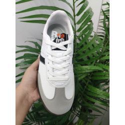 Cópia de DEPORTIVA POLIPIEL NEGRO CON TIRA BLANCA