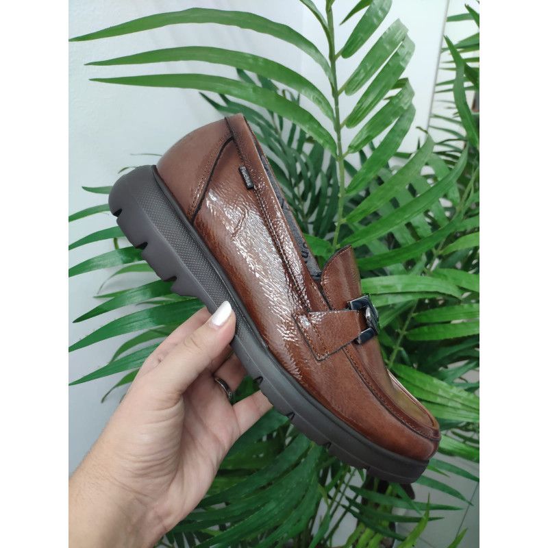 MOCASÍN CHAROL - FLUCHOS HEBILLA PLOMO