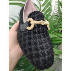 MOCASÍN PATA DE GALLO NEGRO