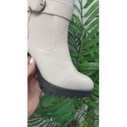 Cópia de BOTÍN TACÓN ANCHO HEBILLA DORADA